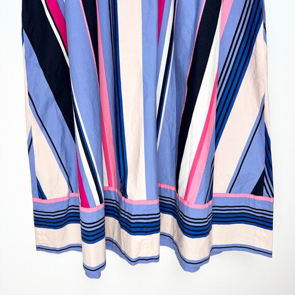 NWOT Kate Spade Striped Sleeveless Fit and Flare Midi Dress | Pink Blue | SZ 12 - Picture 8 of 10